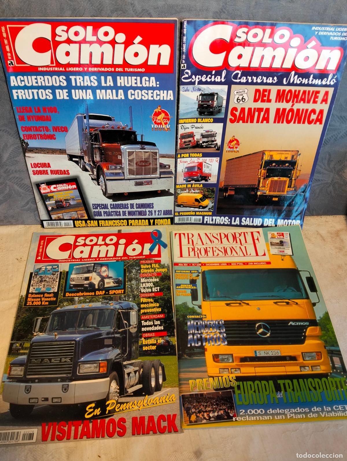 Coches: Lote revistas solo cami&oacute;n transporte profesional veh&iacute;culos de carga man iveco a&ntilde;os 80-90 camiones