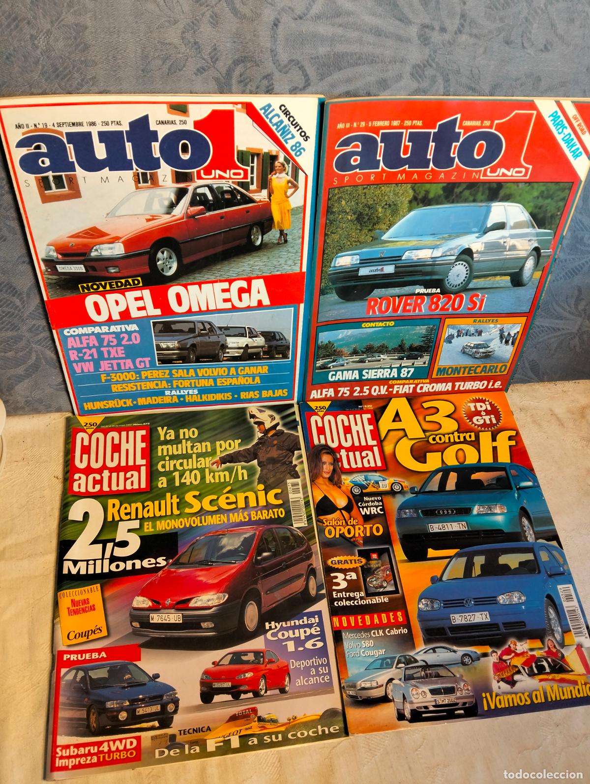 Coches: Lote revistas auto 1 uno coche actual renault golf a3 rover opel a&ntilde;os 80-90 coches autos carros