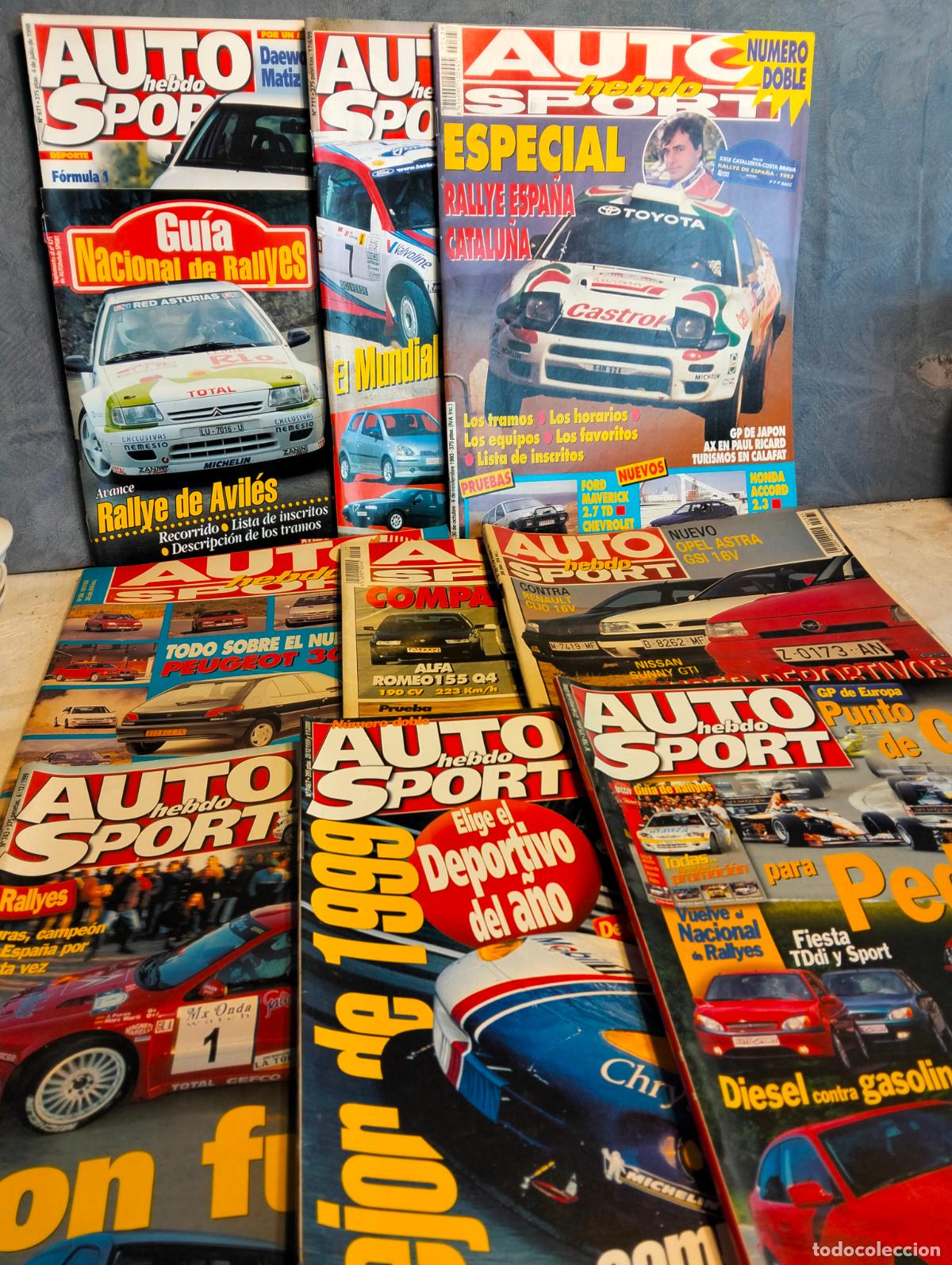 Coches: Lote revistas auto sport hebdo rallye espa&ntilde;a catalu&ntilde;a opel rallyes a&ntilde;os 80-90 coches autos carros