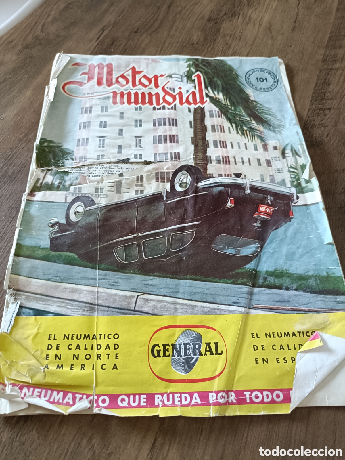 Coches: Restos revista Motor Mundial 101 con publicidad Pegaso Z-102 C&uacute;pula