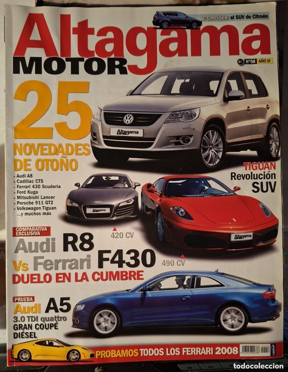 Coches: ALTAGAMA MOTOR, REVISTA DE COCHES. N&ordm; 58, A&Ntilde;O VI. 2008