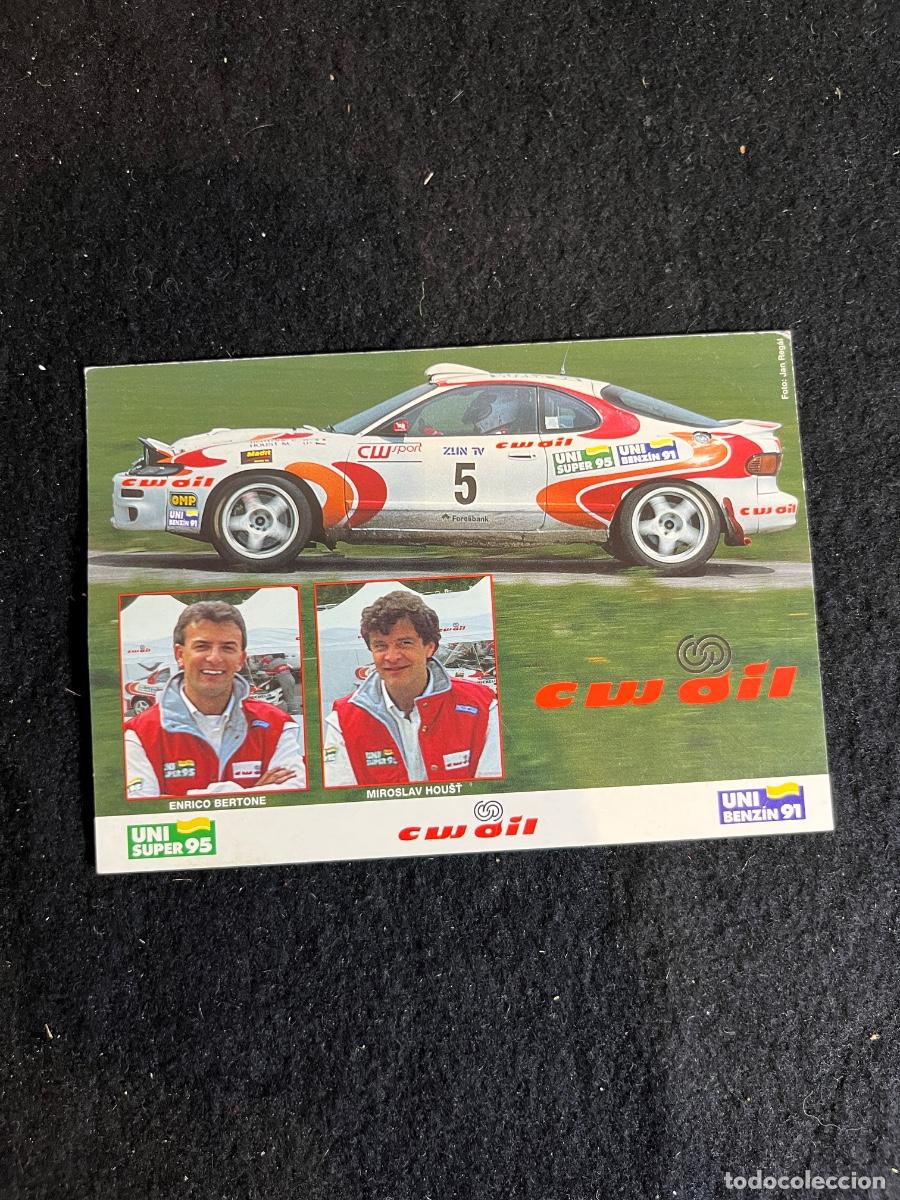 Coches: Postal rally Toyota Celica Turbo 4WD Enrico Bertone CW Oil automovilismo vintage 1995
