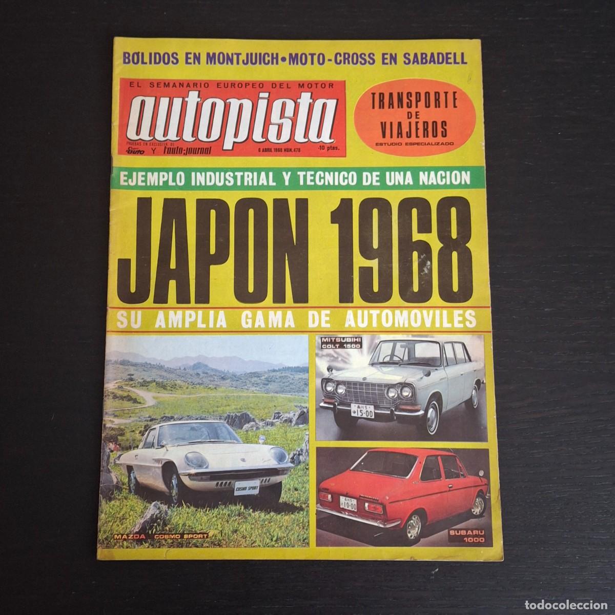 Coches: AUTOPISTA N&ordm; 478 - ABRIL 1968 - JAPON GRAN PREMIO BARCELONA FORMULA MONTJUICH AUTOBUSES AUTOBUS