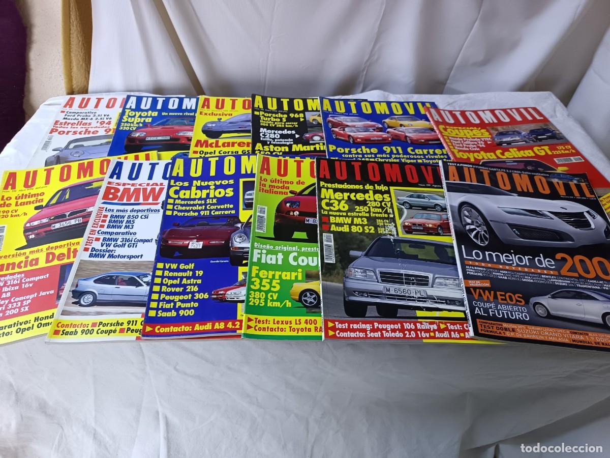 Coches: Lote con 12 revistas de coches, Autom&oacute;vil, 1990&acute;s
