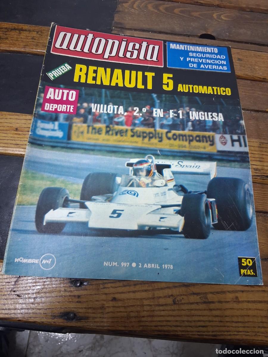 Coches: Revista coche autopista 997 a&ntilde;o 1978 Renault 5 R5 fabrica de Volvo de Kalmar Suecia factor&iacute;a