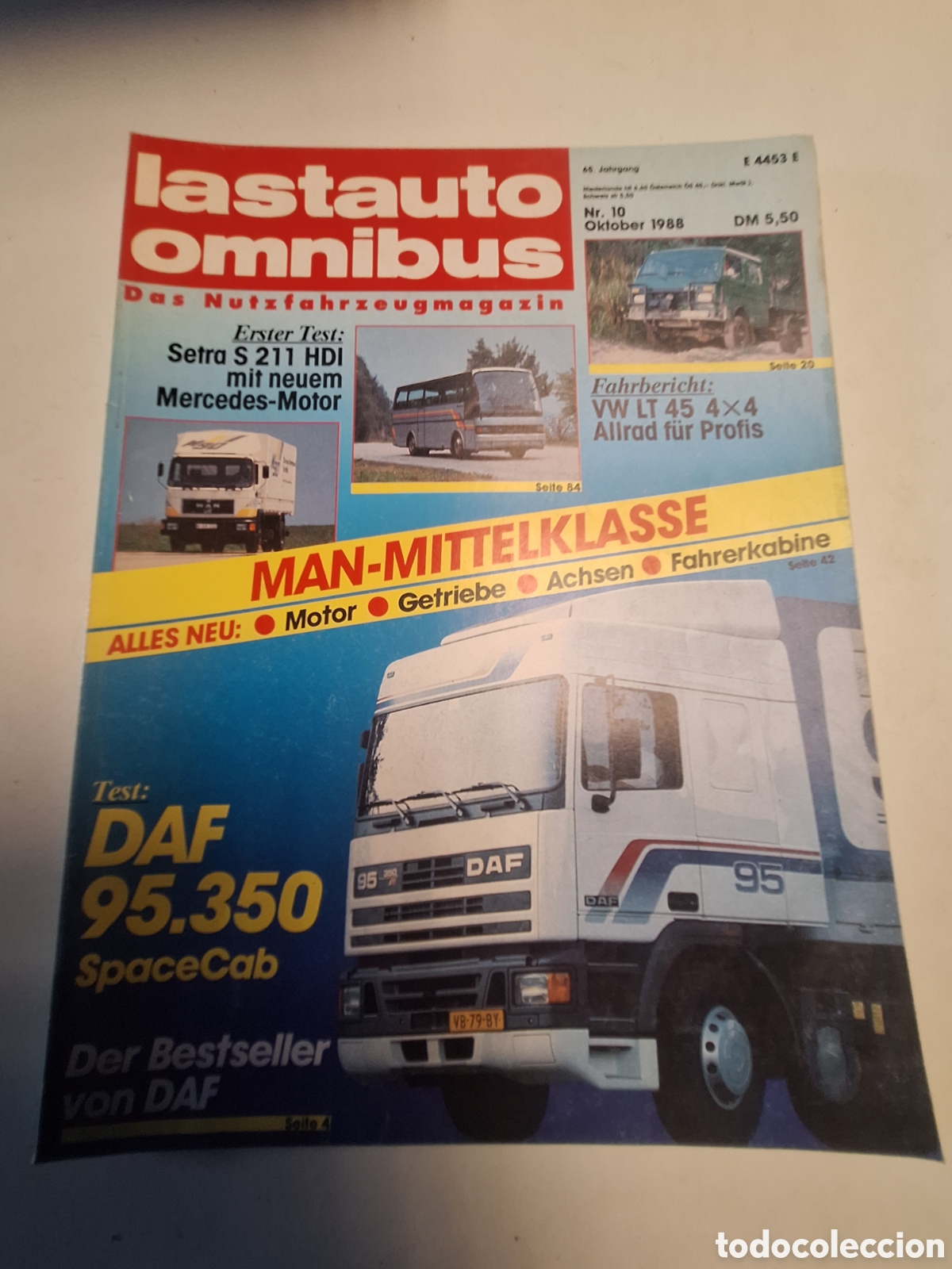 Coches: Revista lastauto omnibus n. 10 de 1988 camion daf