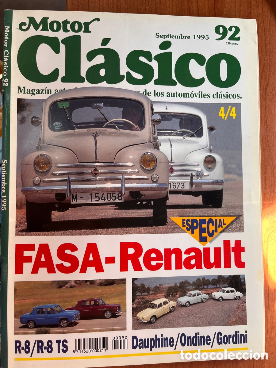 Coches: REVISTA MOTOR CL&Aacute;SICO 92 FASA RENAULT