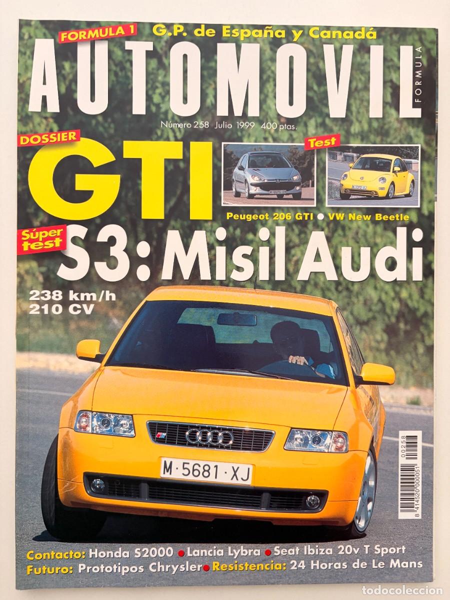 Coches: AUTOMOVIL. N&ordm; 258. JULIO 1999. AUDI S3. GTI. HONDA S2000. MASERATI 3200 GT AUTOM&Aacute;TICO. LEER