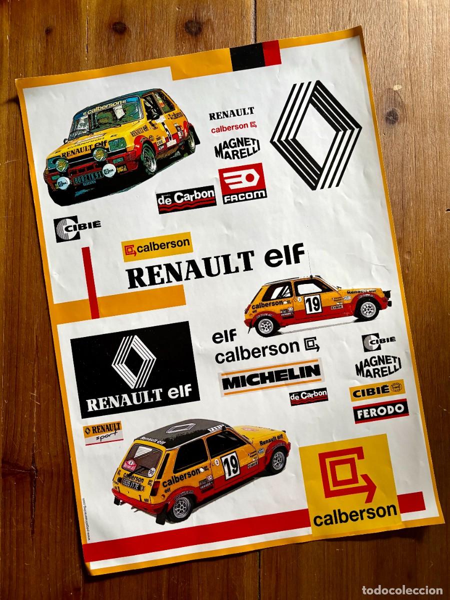 Coches: LAMINA POSTER RENAULT TURBO CALBERSON CLASSIC AUTO , PAPEL PAGO TRANSFERENCIA