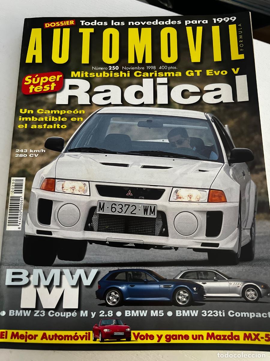 Coches: AUTOMOVIL. N&ordm; 250. A&Ntilde;O 1998. MITSUBISHI CARISMA GT EVO V. BMW Z3 COUP&Eacute; M Y 2.8. MAZDA MX-5...