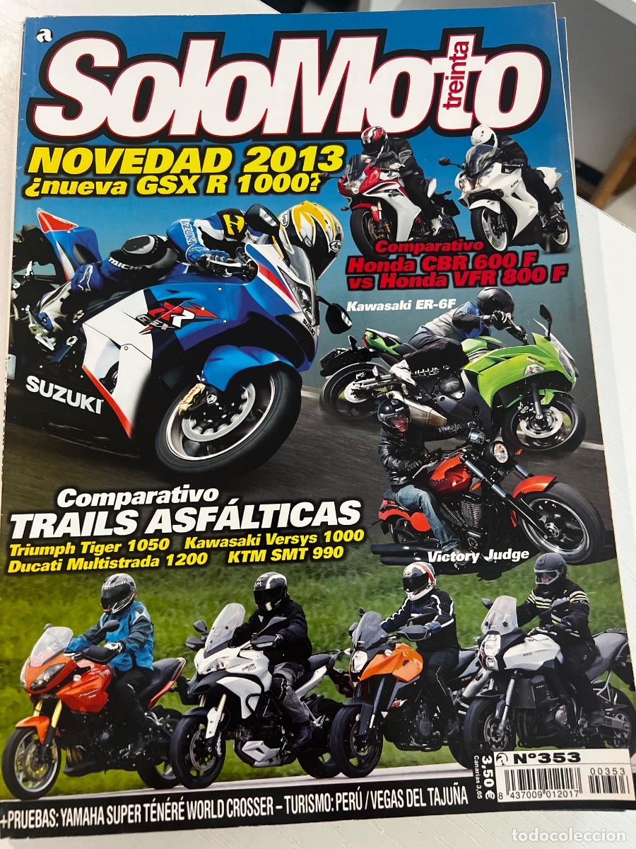 Coches: SOLO MOTO TREINTA. N&ordm; 353. YAMAHA SUPER TENERE WORLD CROSSER. HONDA SPORT.LEER