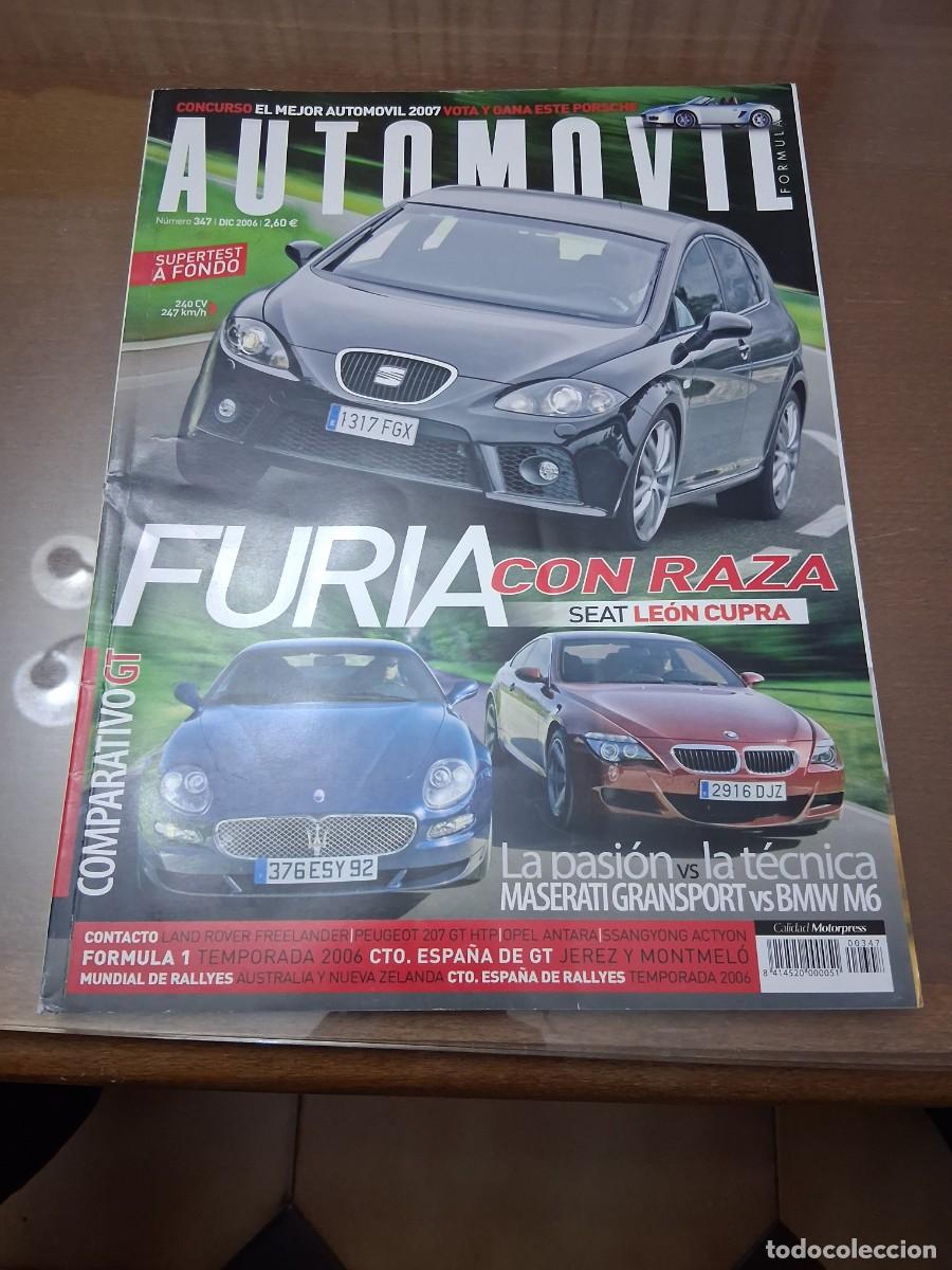 Coches: Revista coche autom&oacute;vil 347 Seat Le&oacute;n Cupra Maserati Gran Gransport BMW M6 Land Rover Freelander