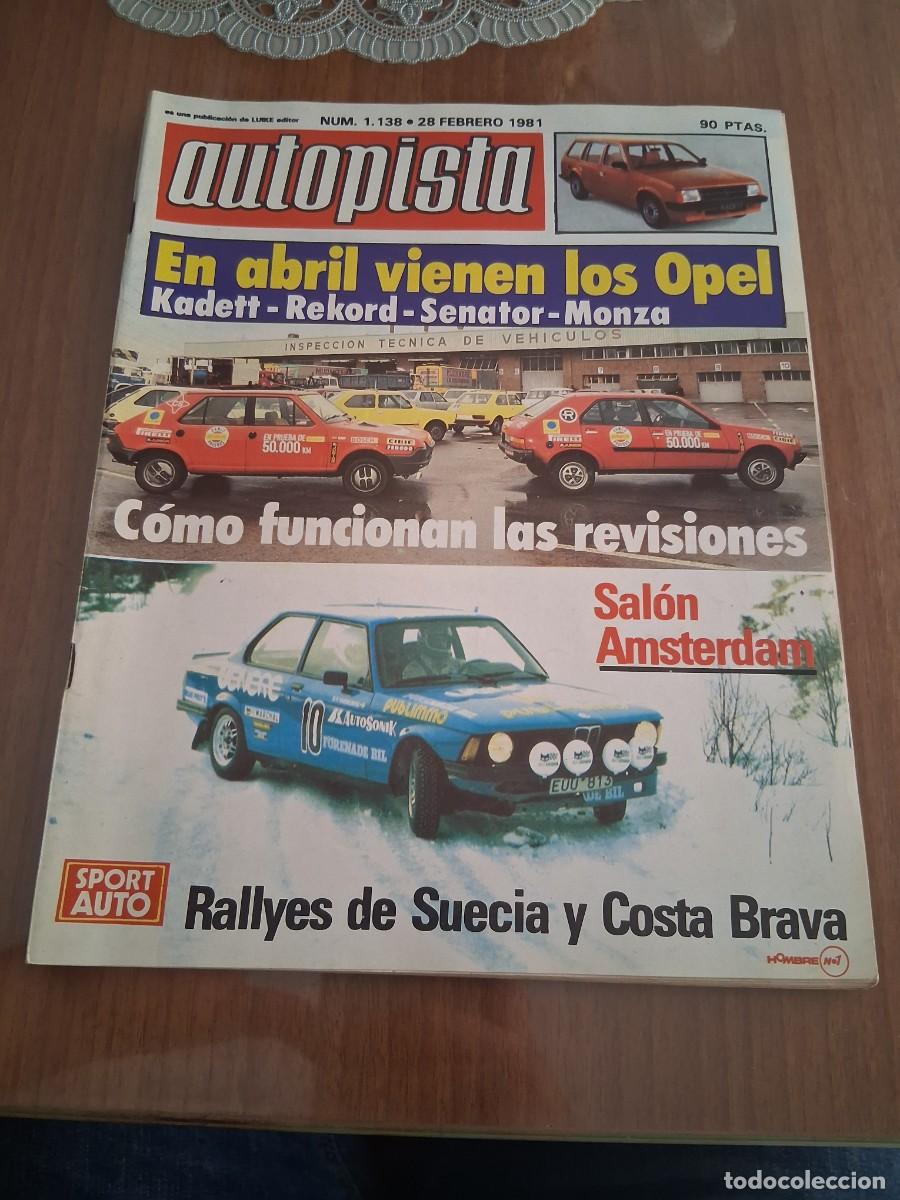 Coches: Revista coche autopista 1138 a&ntilde;o 1981 p&oacute;ster Hannu Mikkola Audi Quattro Radio