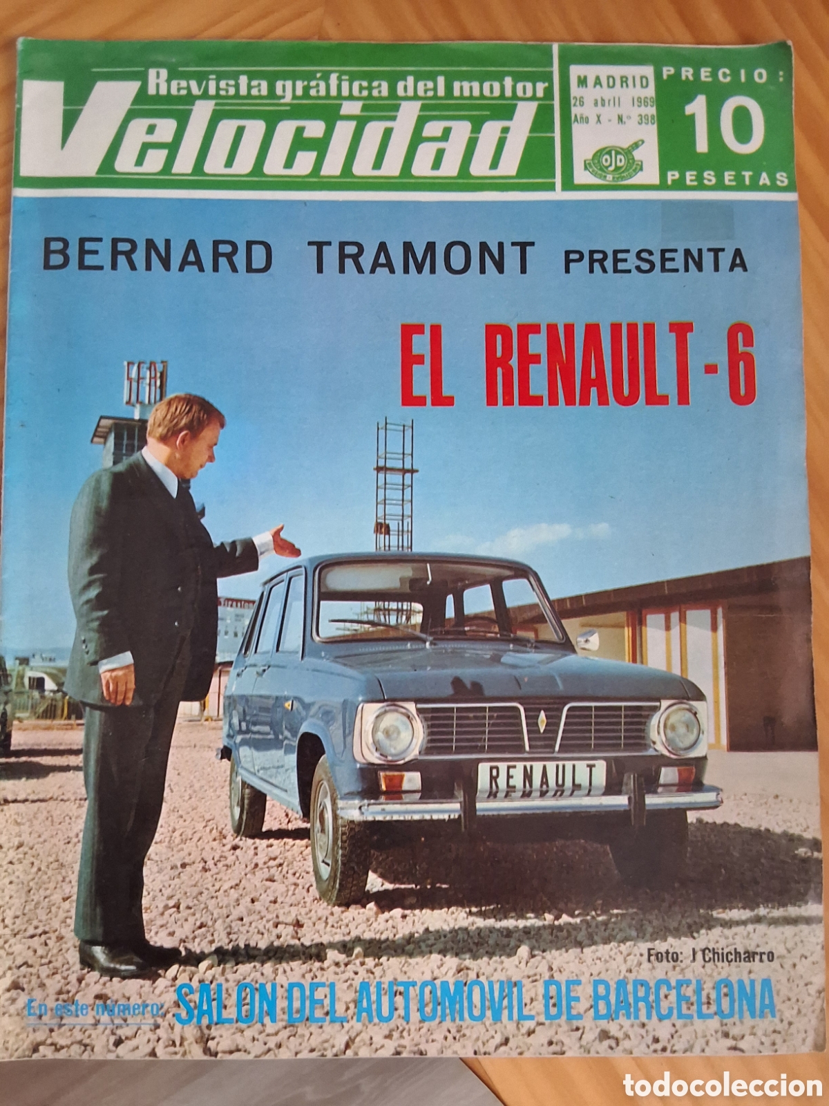 Coches: Velocidad revista coches n&uacute;mero 398 a&ntilde;o 26/4/1969