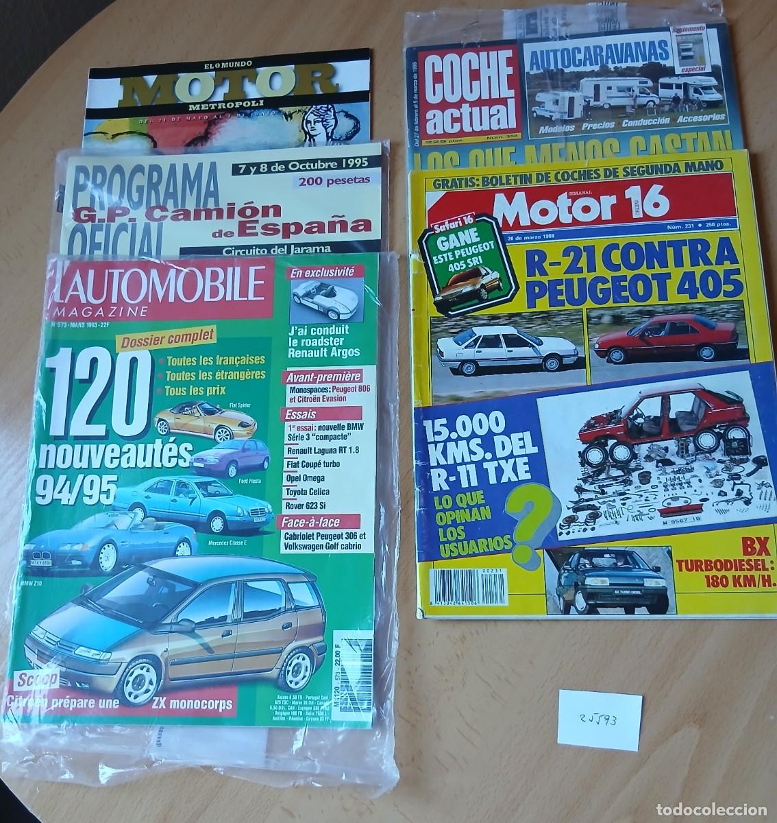 Coches: Revistas COCHE ACTUAL, MOTOR 16, L&acute;AUTOMOBILE, PROGRAMA GRAN PREMIO CAMION DE ESPA&Ntilde;A 1995 y MOTOR ME