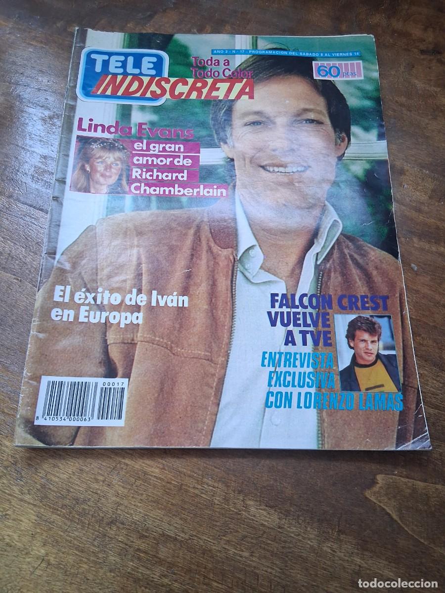 Coches: Revista Tele indiscreta 17 Linda Evans Falcon Crest Lorenzo Lamas Faye Dunaway