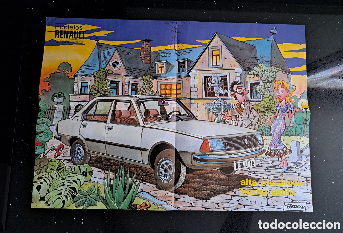 Coches: POSTER RENAULT 18 Y REVISTA ROMBO N&deg; 25 (Octubre 1978)