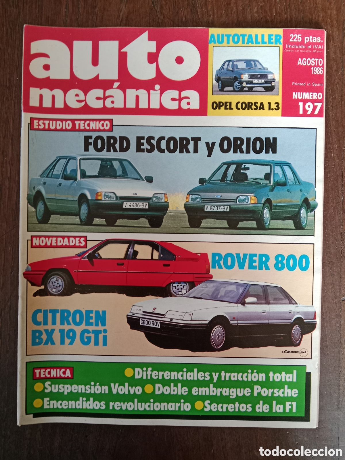 Coches: Revista auto mec&aacute;nica n. 197 de 1986 autom&oacute;vil Ford Citroen