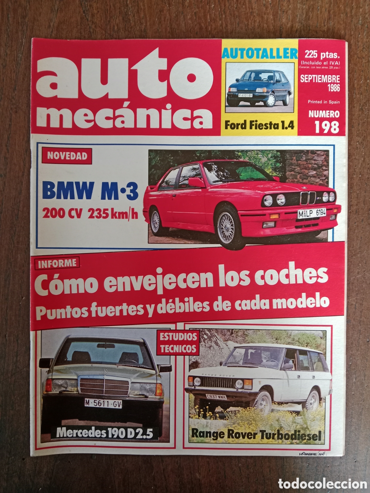 Coches: Revista auto mec&aacute;nica n. 198 de 1986 autom&oacute;vil BMW mercedes Benz