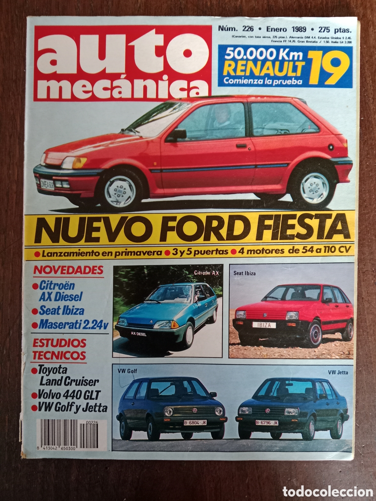 Coches: Revista auto mec&aacute;nica n. 226 de 1989 autom&oacute;vil Ford Volkswagen