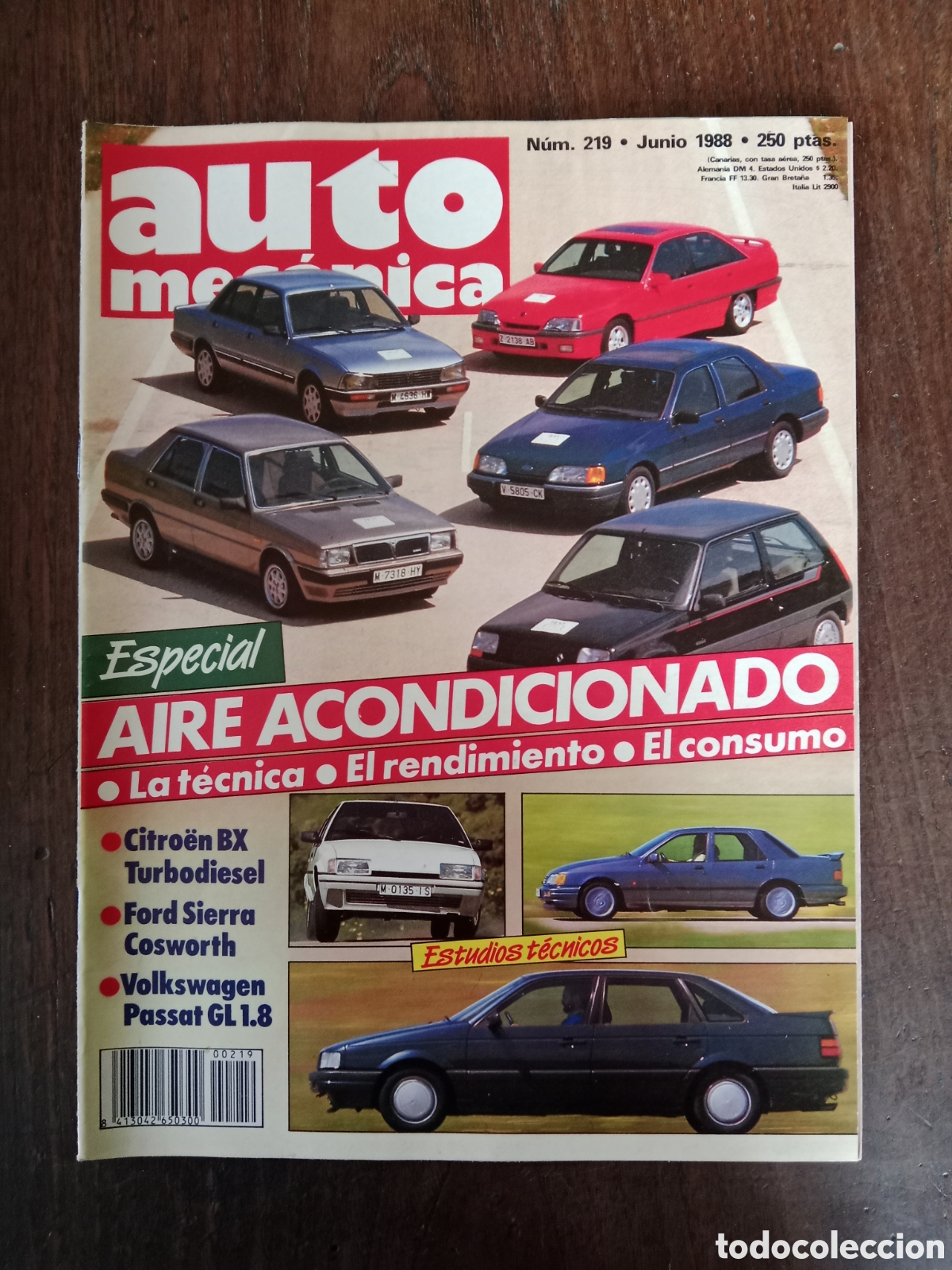 Coches: Revista auto mec&aacute;nica n. 219 de 1988 autom&oacute;vil Citroen Ford