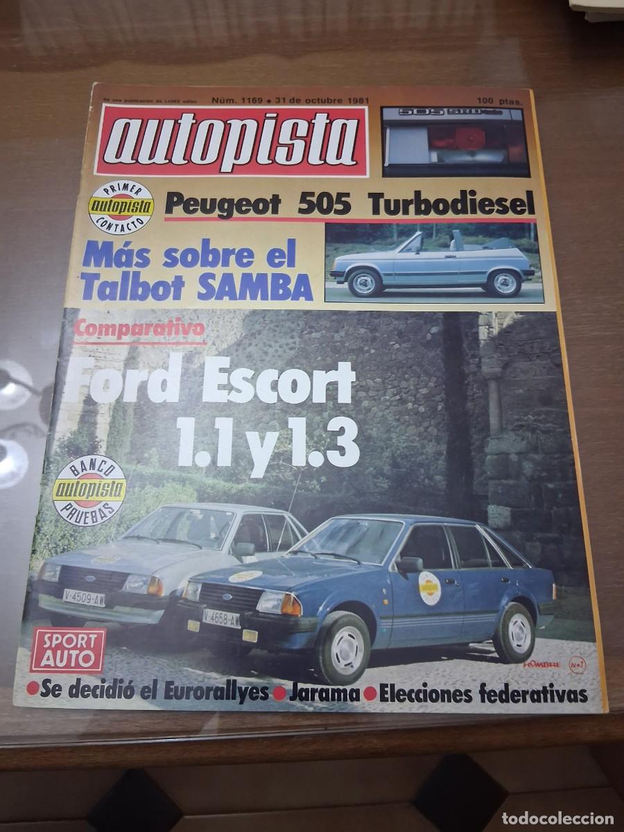 Coches: Revista coche autopista 1169 a&ntilde;o 1981 Peugeot 505 Talbot Samba Nelson Piquet