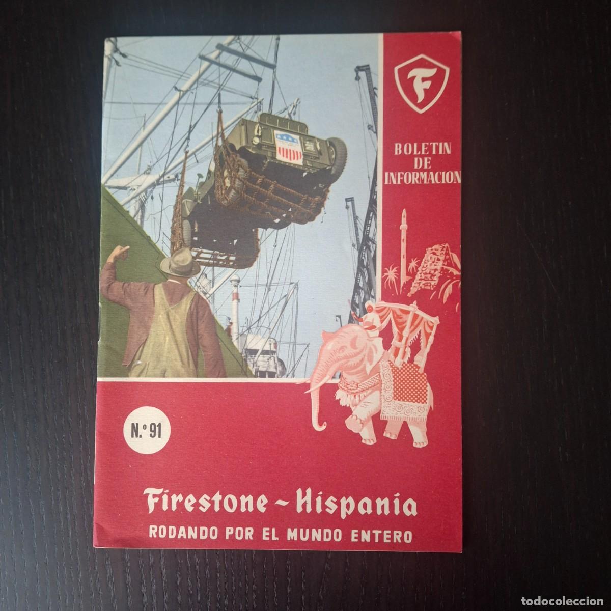 Coches: FIRESTONE HISPANIA N&ordm; 91 BOLETIN INFORMATIVO 1953 - MERCEDES SL PEGASO DYNA 54 PANHARD GRAN PREMIO