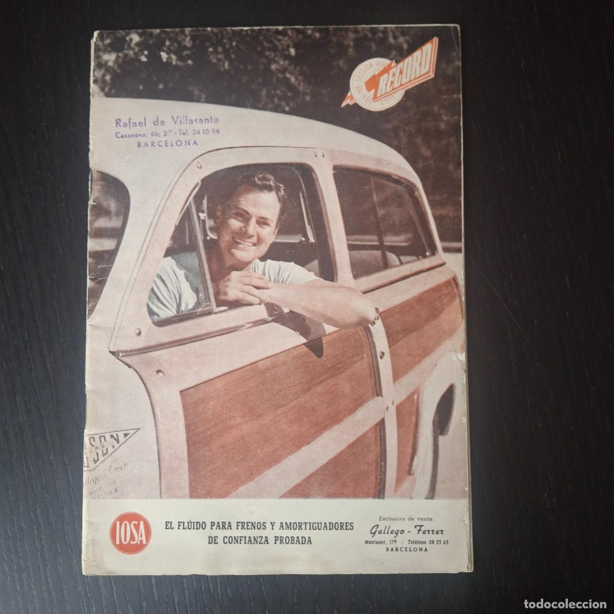Coches: RECORD AGOSTO 1952 - MOTO CLUA MC-75 FIAT V8 REVISTA AUTOMOVIL AUTOMOVILISMO AVIACION