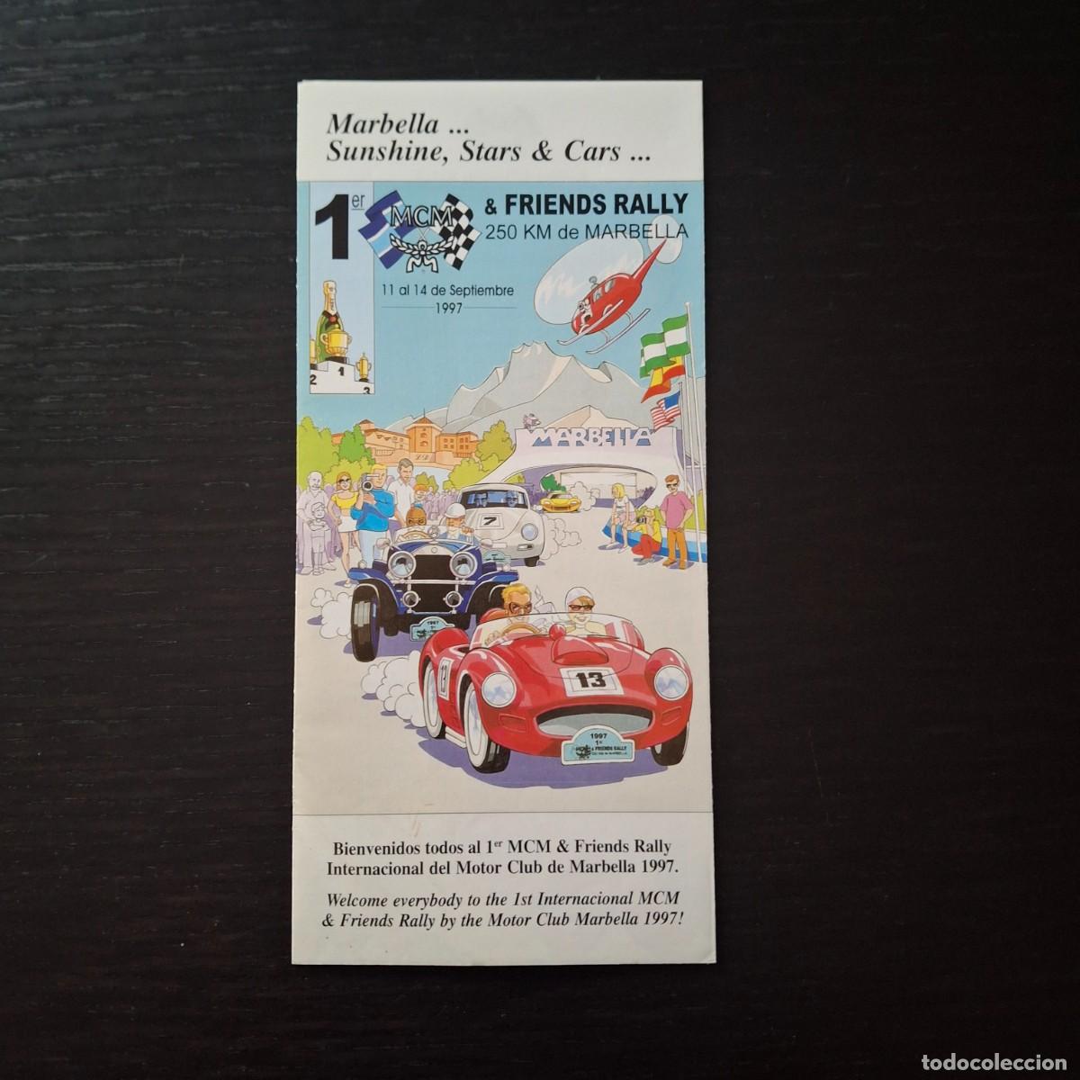 Coches: 1&ordm; MCM & FRIENDS RALLYE MARBELLA 1997 - MOTOR CLUB MARBELLA - RALLY PROGRAMA DE MANO