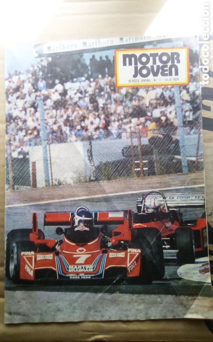 Coches: Motor joven, n&deg; 17. Julio 1976. VIII Copa nacional Renault 8 TS. Nicki Lauda, James Hunt, etc...