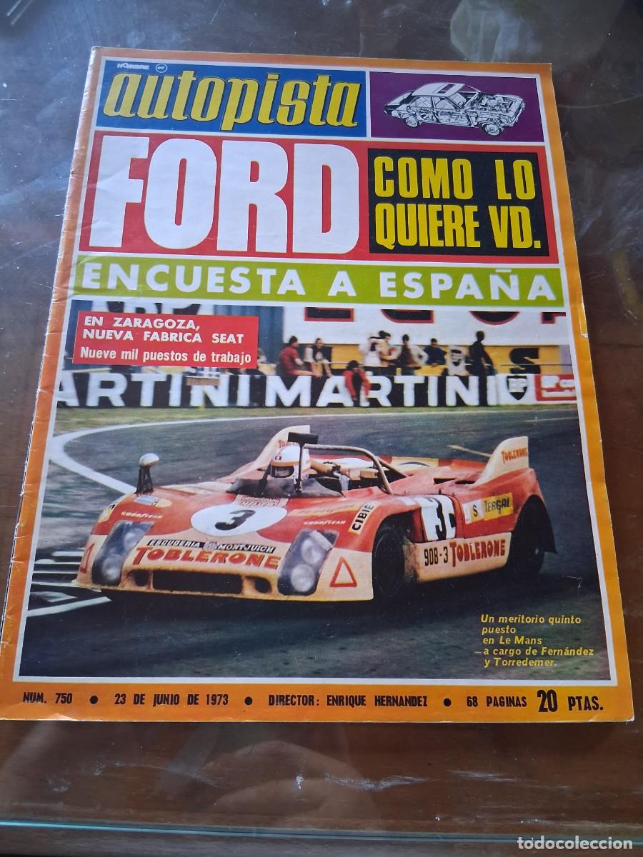 Coches: Revista coche autopista 750 Premio motonautica Catalu&ntilde;a Matra Simca bacheera