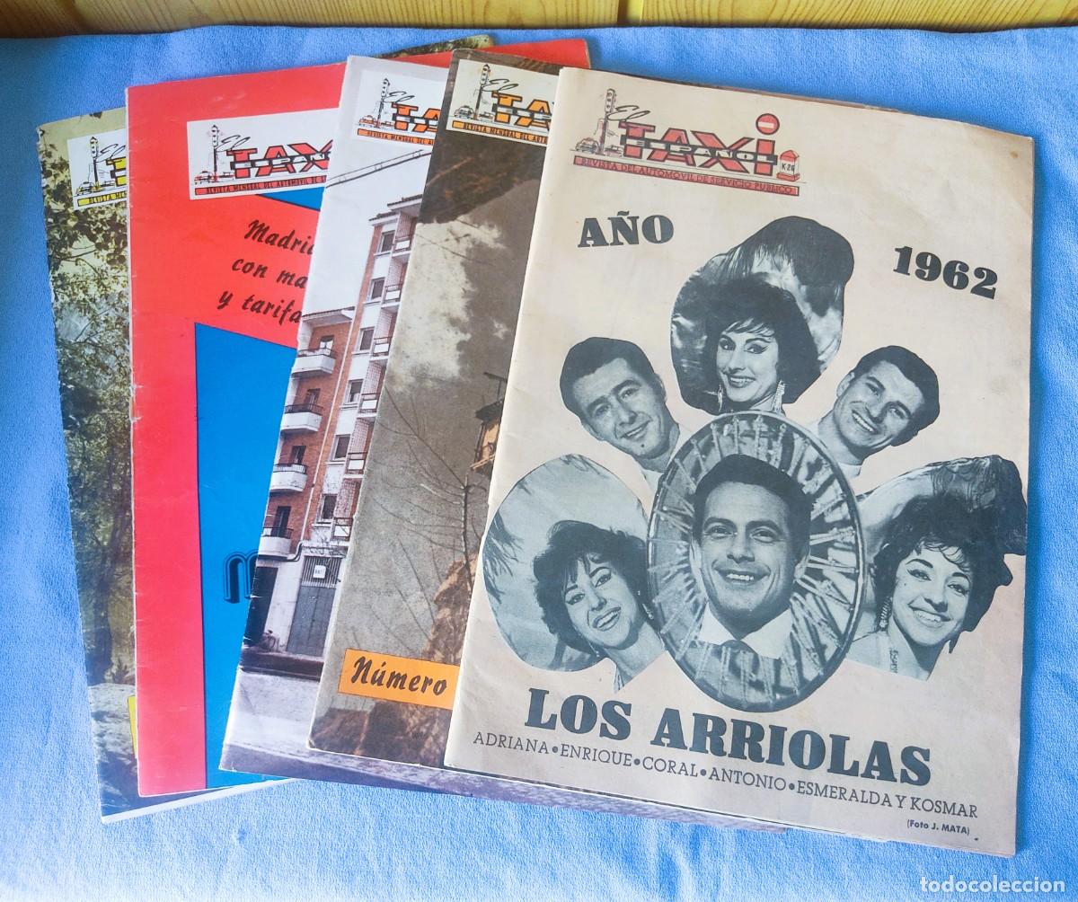 Coches: LOTE DE 5 REVISTAS DEL AUTOMOVIL DE SERVICIO PUBLICO TAXI ESPA&Ntilde;OL A&Ntilde;OS 60
