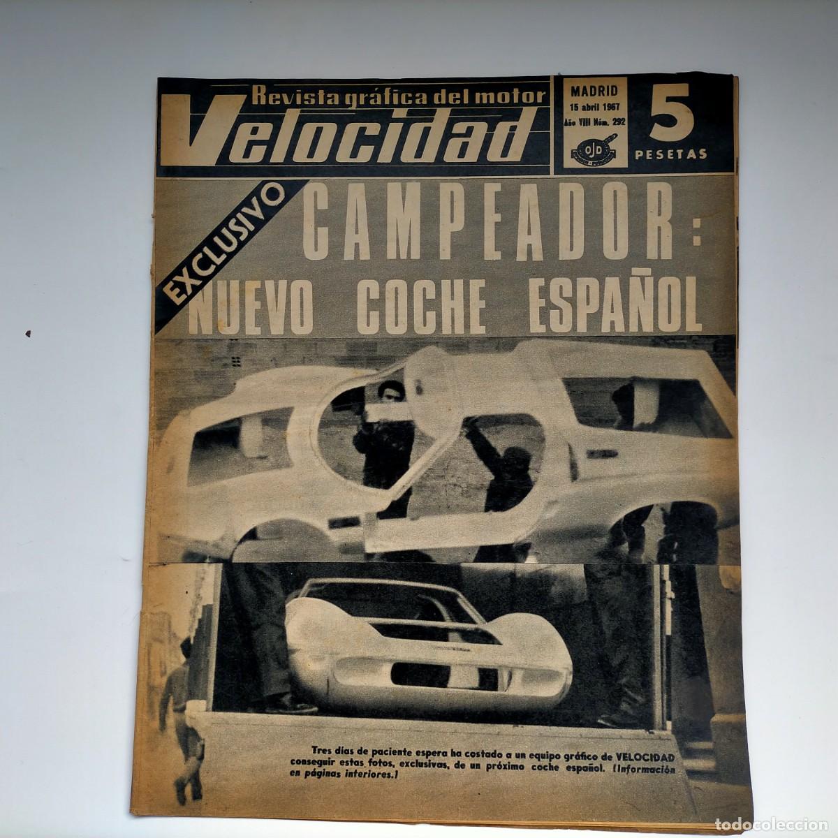 Coches: REVISTA VELOCIDAD N&ordm; 292 A&Ntilde;O 1967