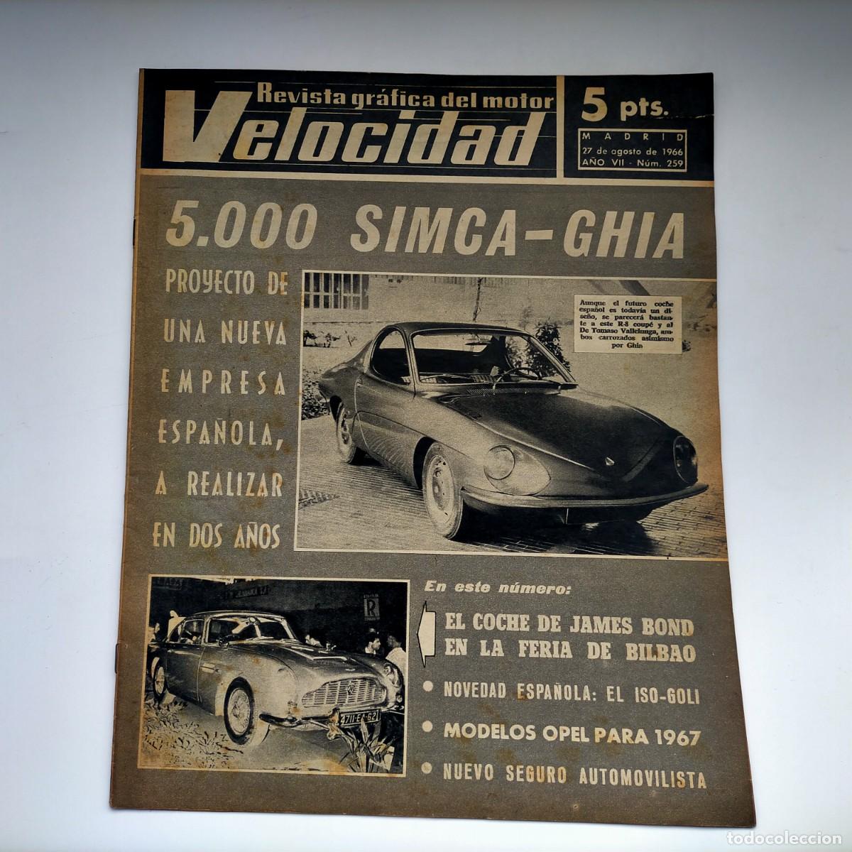 Coches: REVISTA VELOCIDAD N&ordm; 259 A&Ntilde;O 1966