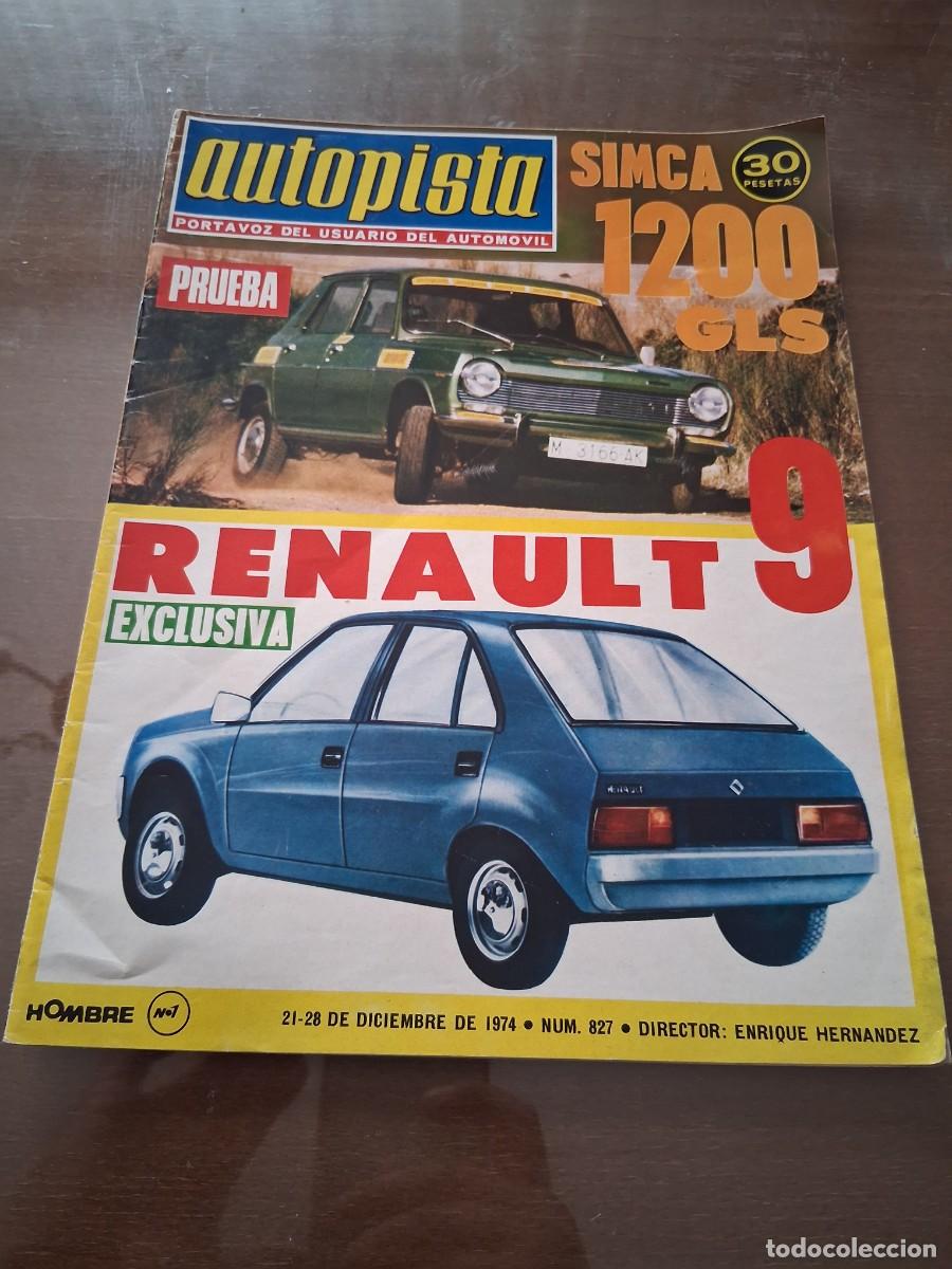 Coches: Revista coche autopista 827 Simca GLS Daimler de plata poster Fiat 124 Abarth Rallye