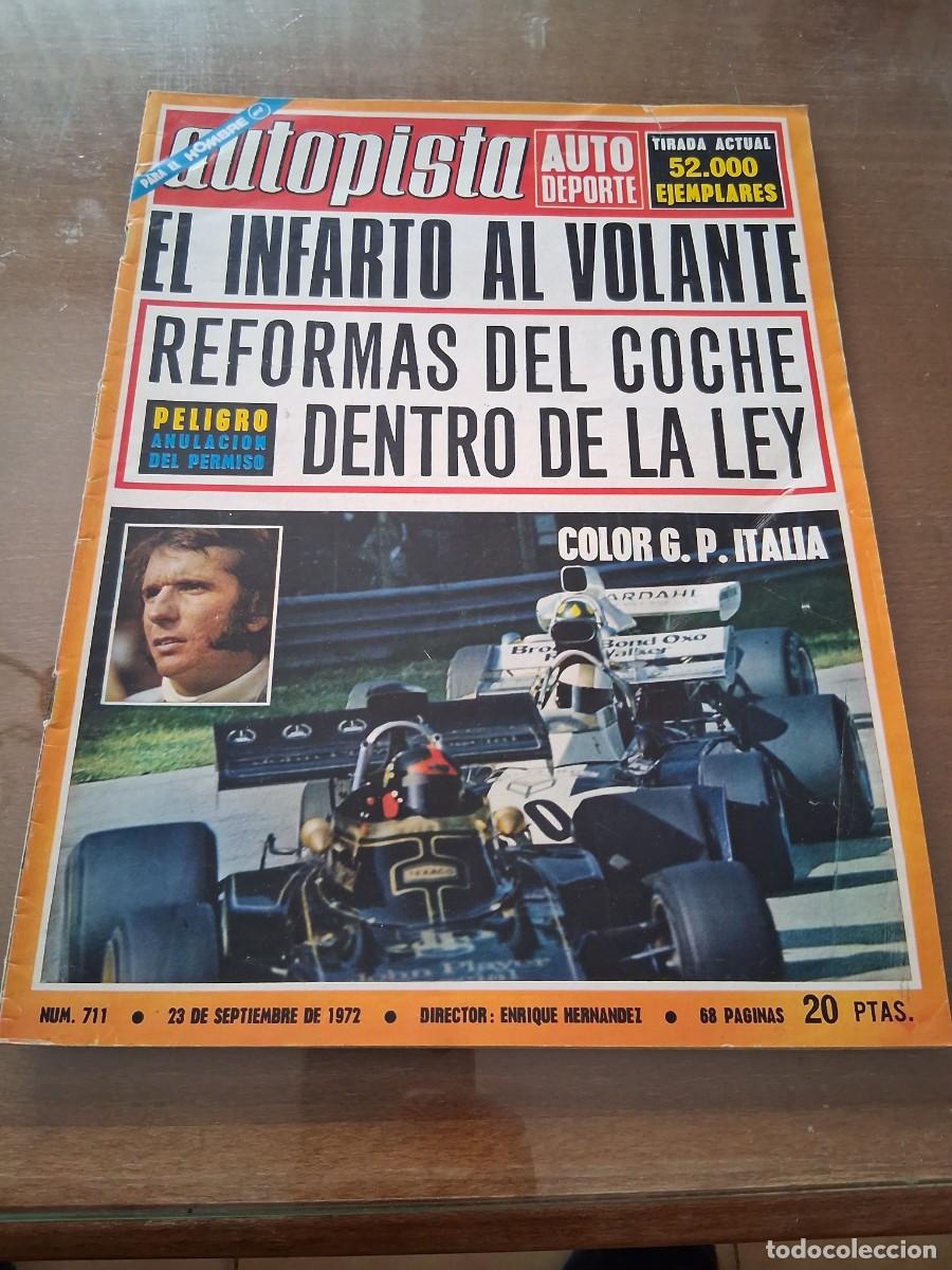 Coches: Revista coche Autopista 711 Seat 127 motonautica L&oacute;pez del llano Morris Marina Mike Hailwood