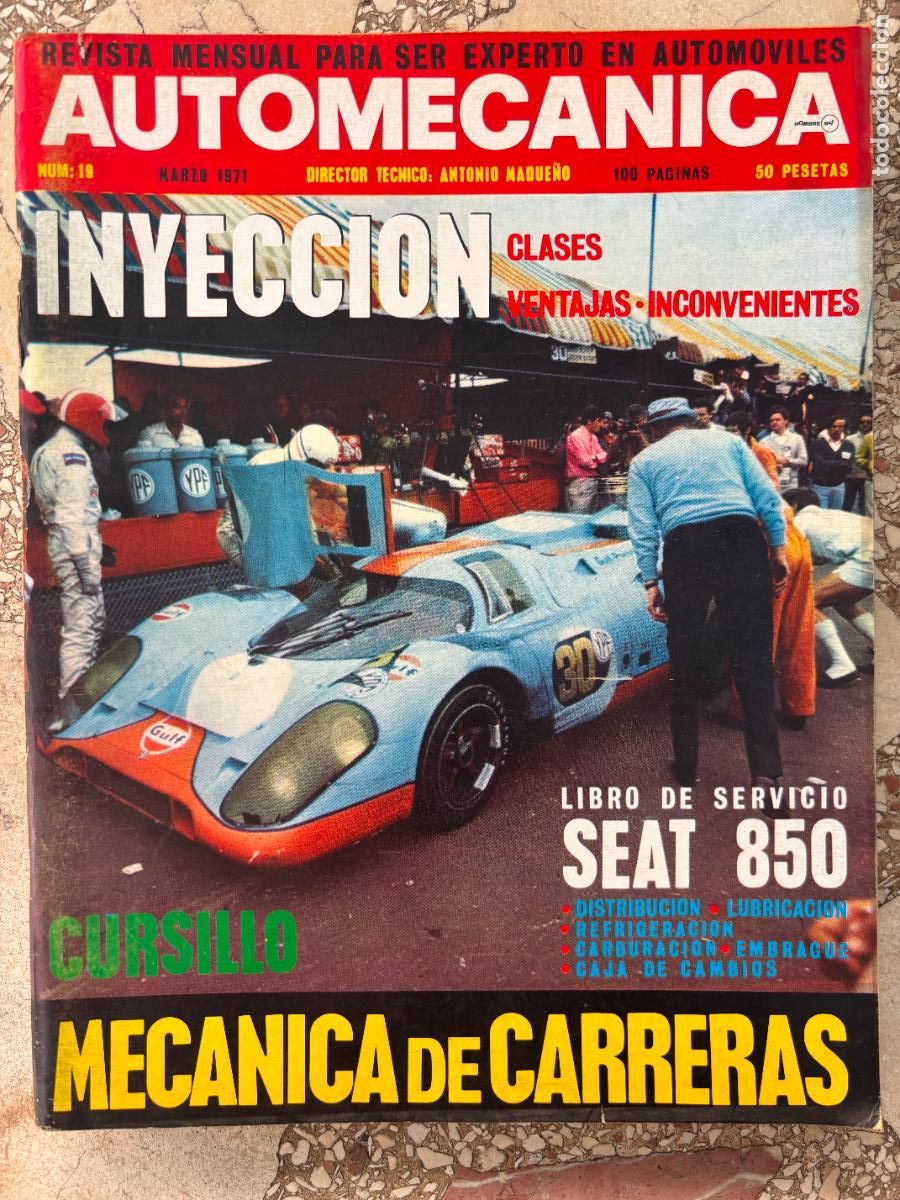 Coches: AUTO MECANICA N&ordm; 19 A&Ntilde;O 1971. SEAT 850 LIBRO DE SERVICIO. CURSO MEC&Aacute;NICA DE CARRERAS. AUSTIN 1300.