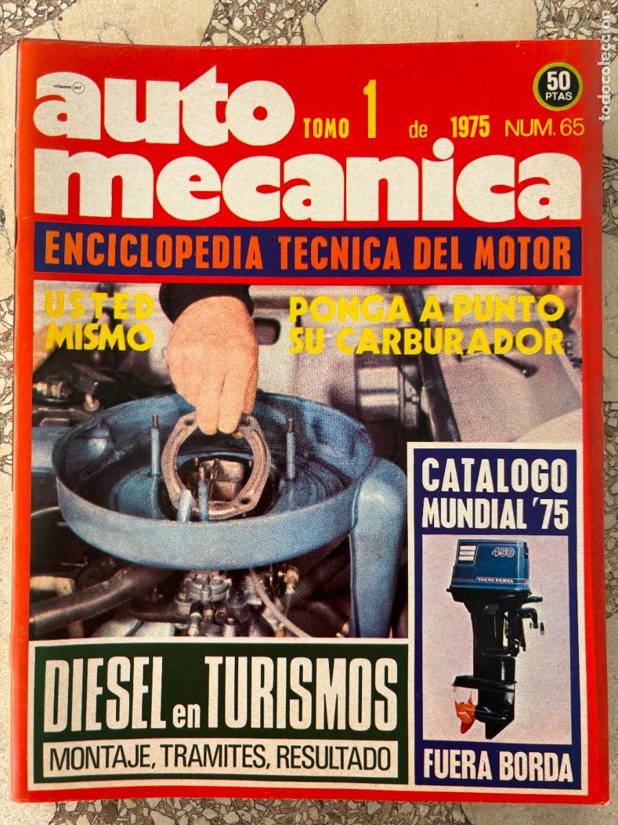 Coches: AUTO MECANICA N&ordm; 65 A&Ntilde;O 1975. RENAULT 7. MOTOR SAVA 1.5. SEAT 124 Y 1430.