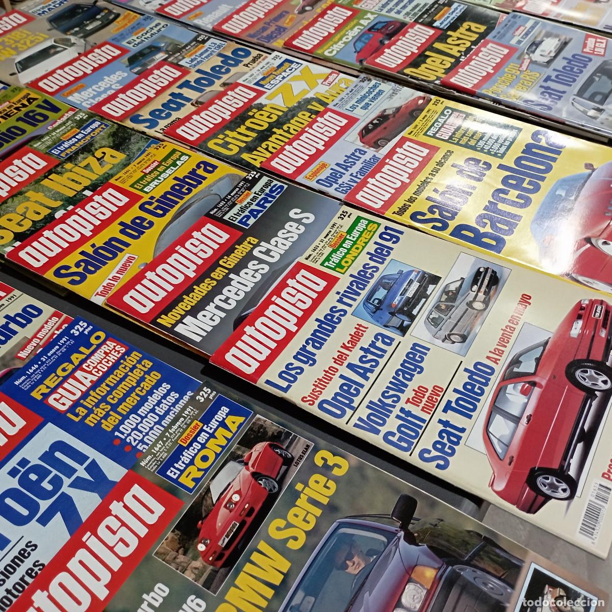 Coches: Revista AUTOPISTA A&Ntilde;O 1991 n&ordm; 1642 al 1691 completo incluye especiales. 50 numeros + especiales
