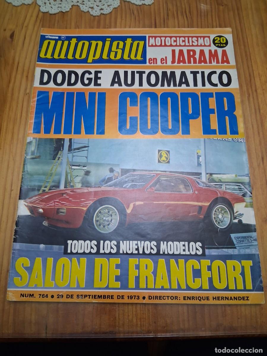 Coches: Revista coche autopista 764 Mini Cooper Dodge 3700 Ford Cortina