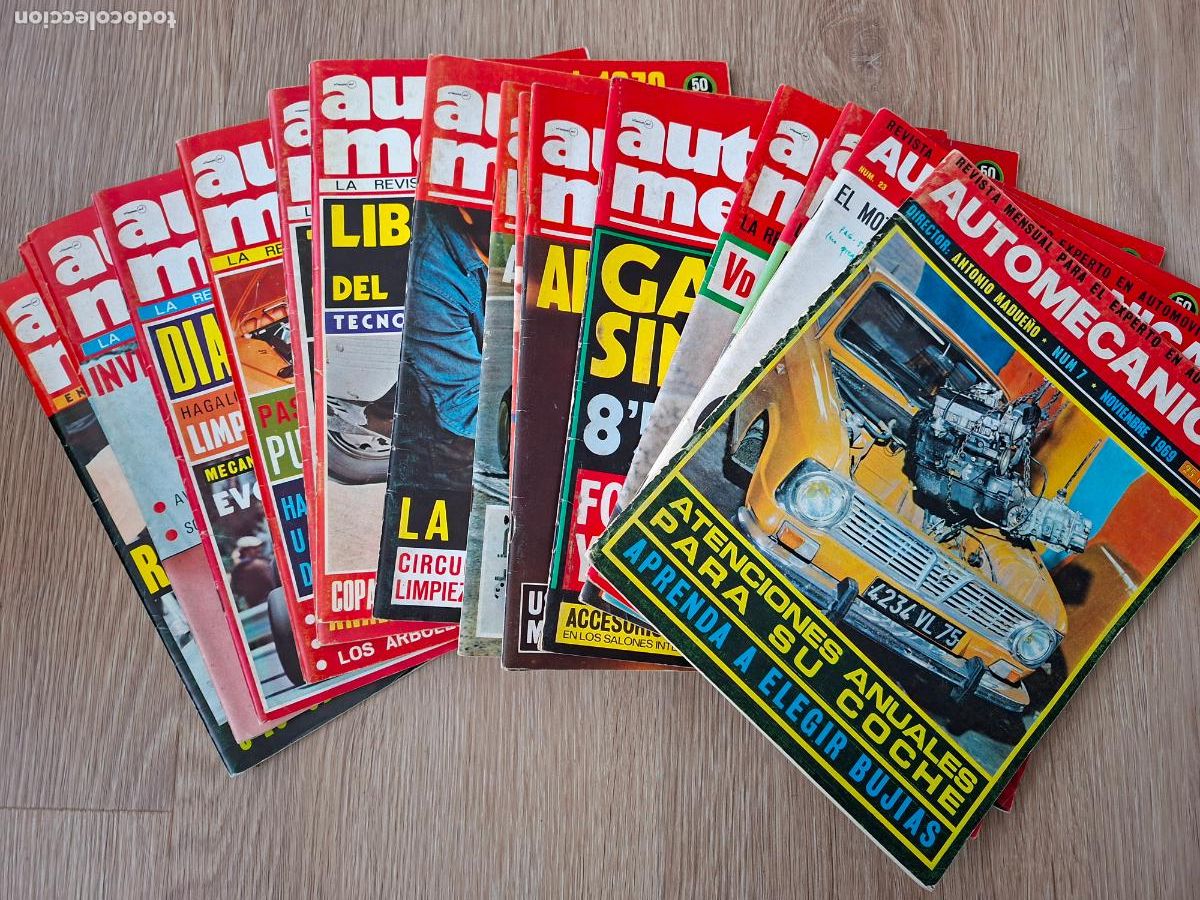 Coches: Lote de 17 revistas. Automecanica. Auto mec&aacute;nica. A&ntilde;os 1969 - 1975