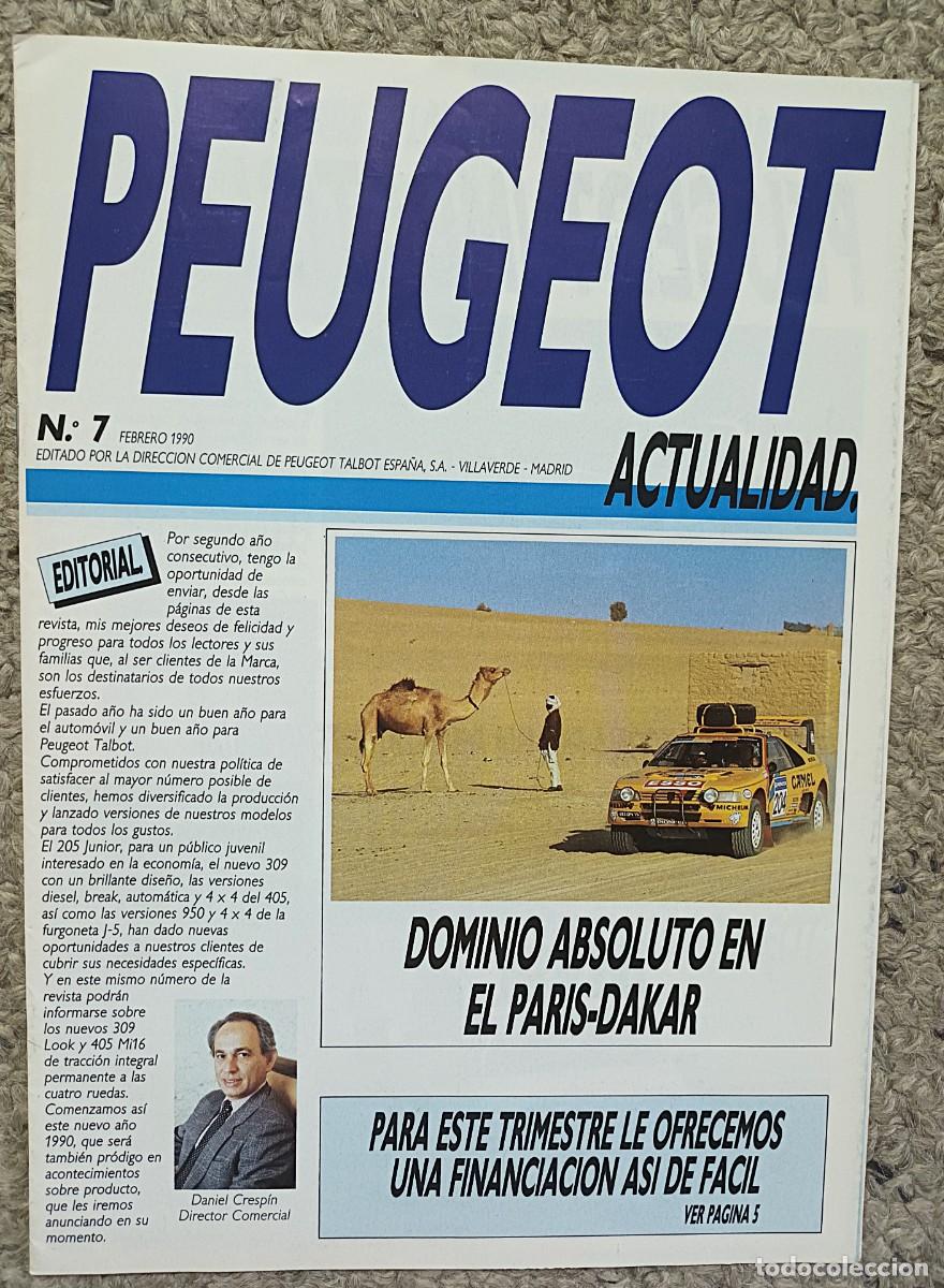 Coches: REVISTA PEUGEOT ACTUALIDAD N&ordm; 7 FEBRERO 1990