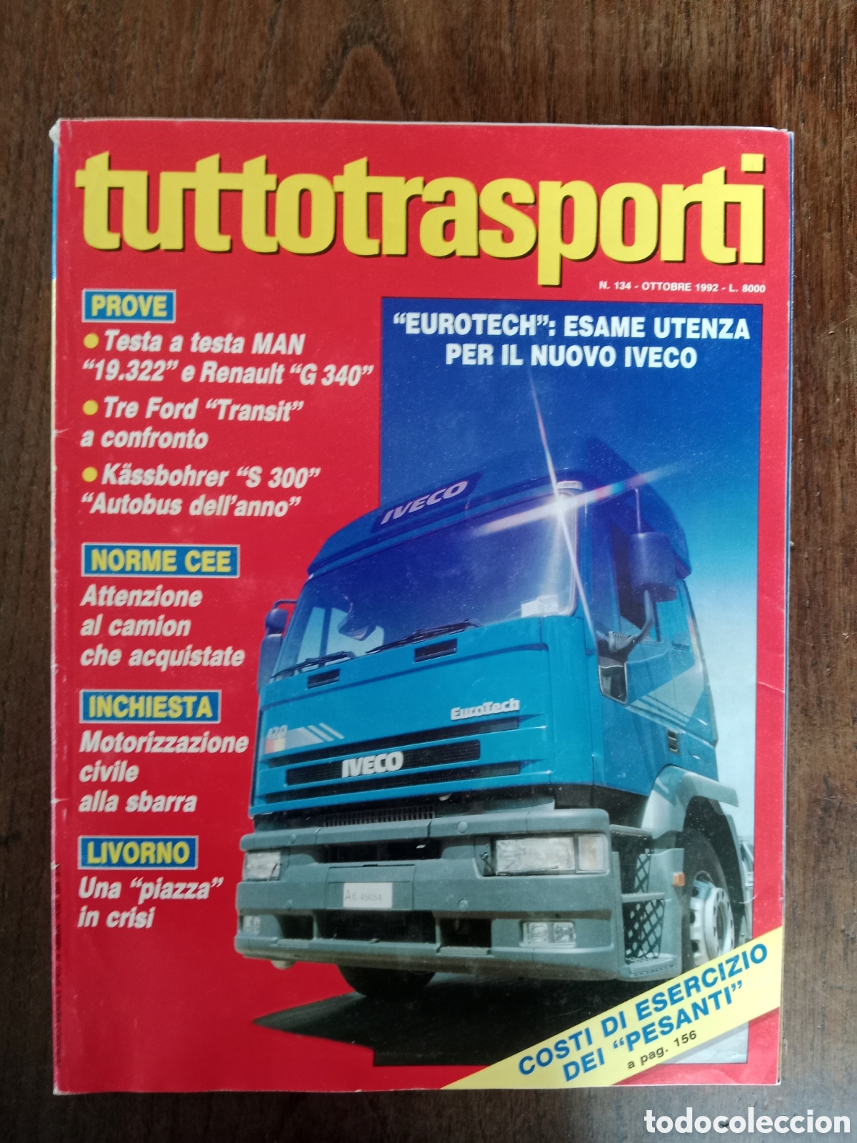 Coches: Revista tuttotransporti n. 134 de 1992 cami&oacute;n