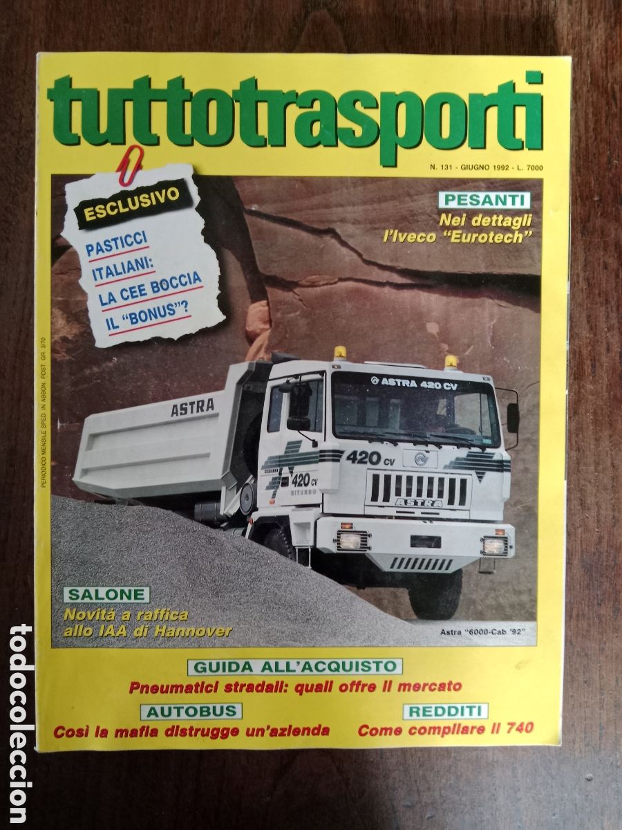 Coches: Revista tuttotransporti n. 131 de 1992 cami&oacute;n