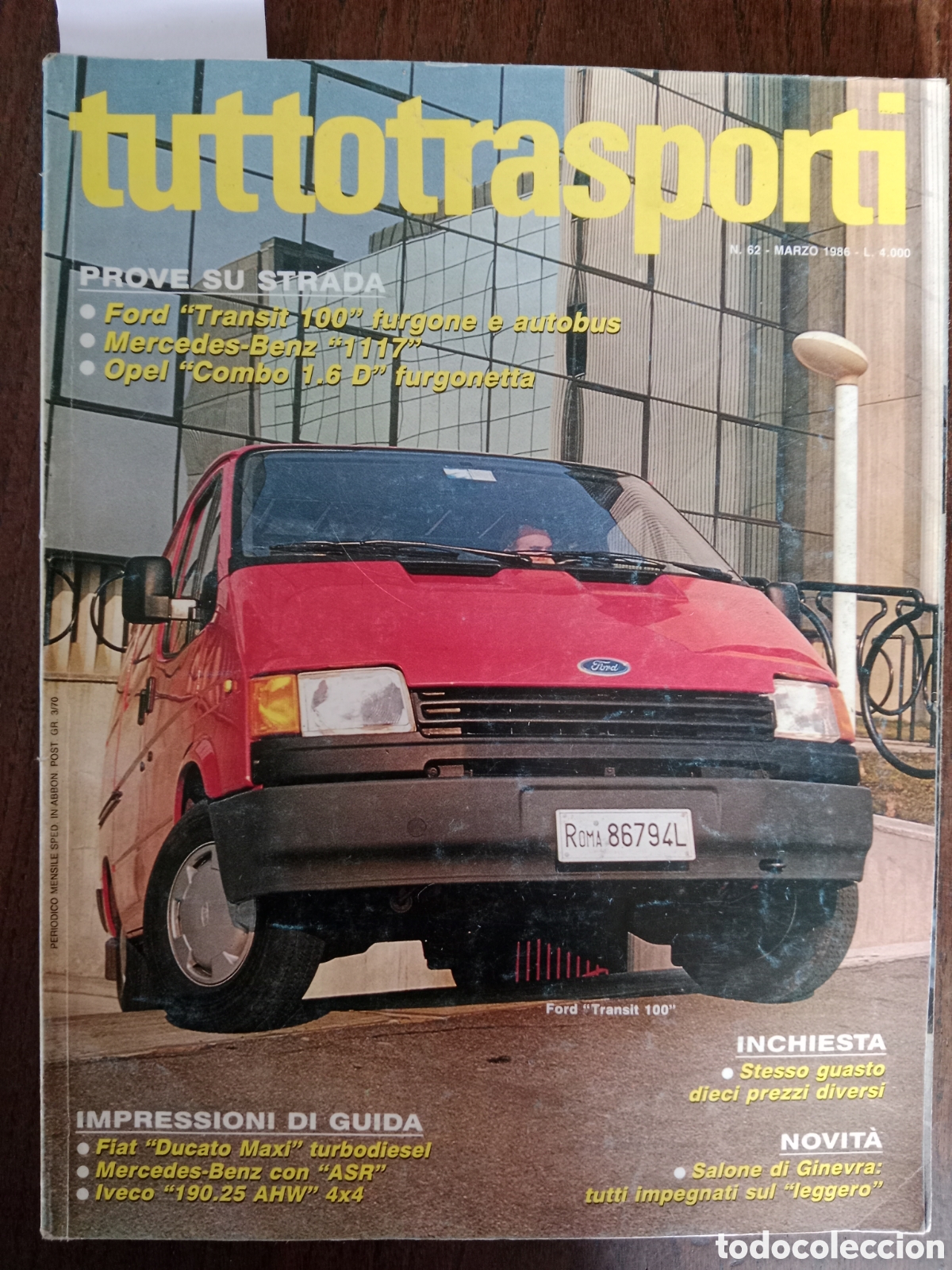 Coches: Revista tuttotransporti n. 62 de 1986 cami&oacute;n