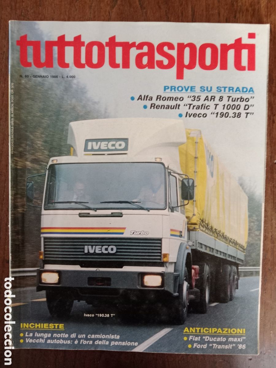 Coches: Revista tuttotransporti n. 60 de 1986 cami&oacute;n