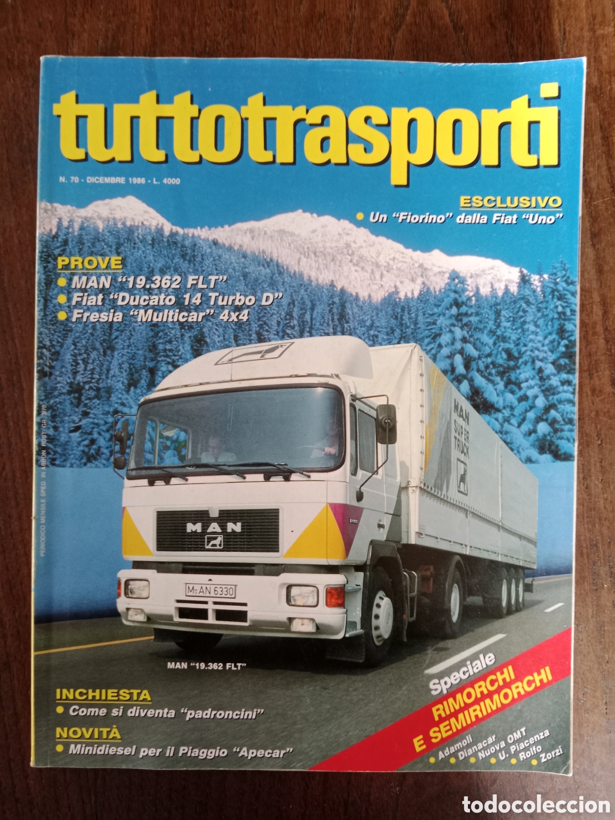 Coches: Revista tuttotransporti n. 70 de 1986 cami&oacute;n