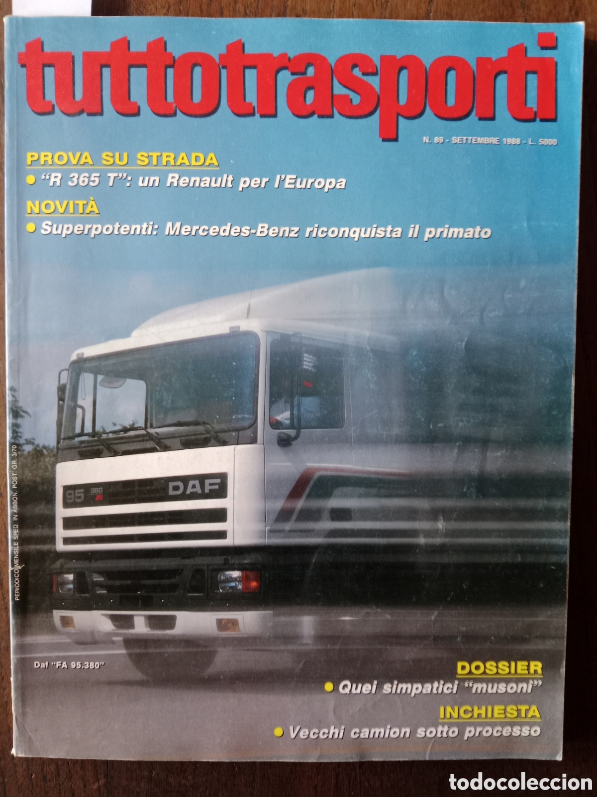 Coches: Revista tuttotransporti n. 89 de 1988 cami&oacute;n