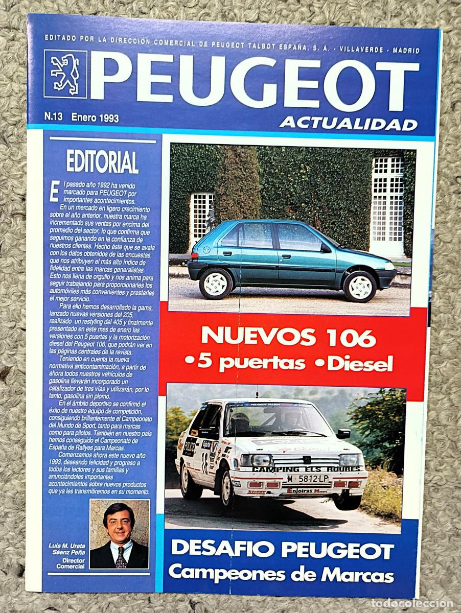 Coches: REVISTA PEUGEOT ACTUALIDAD N&ordm; 13 ENERO 1993