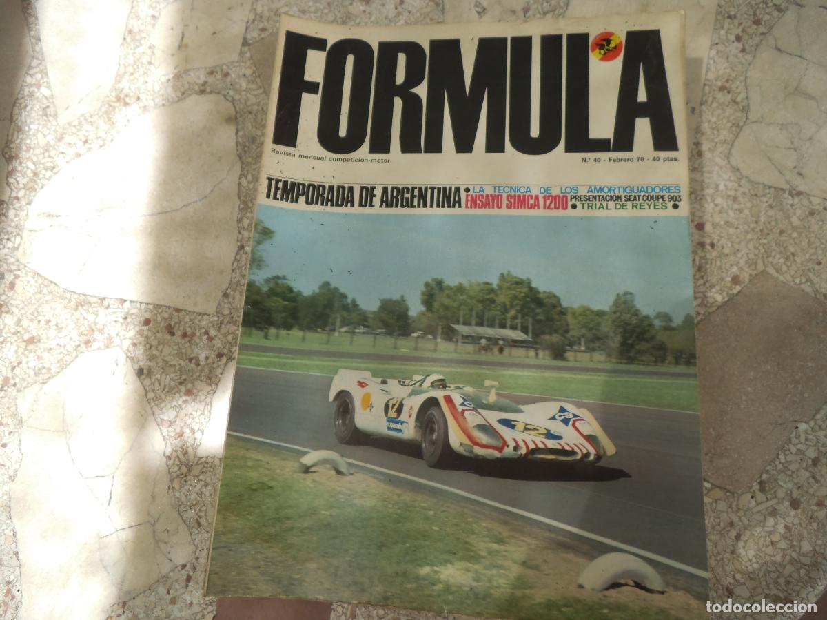 Coches: revista de coches conpeticion, formula n&ordm; 40, ensayo simca 1200, seat coupe 903, trial de reyes